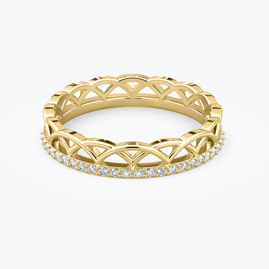 14k Celtic Knot Diamond Wedding Ring