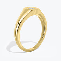 14K Yellow Gold Starburst Signet Ring