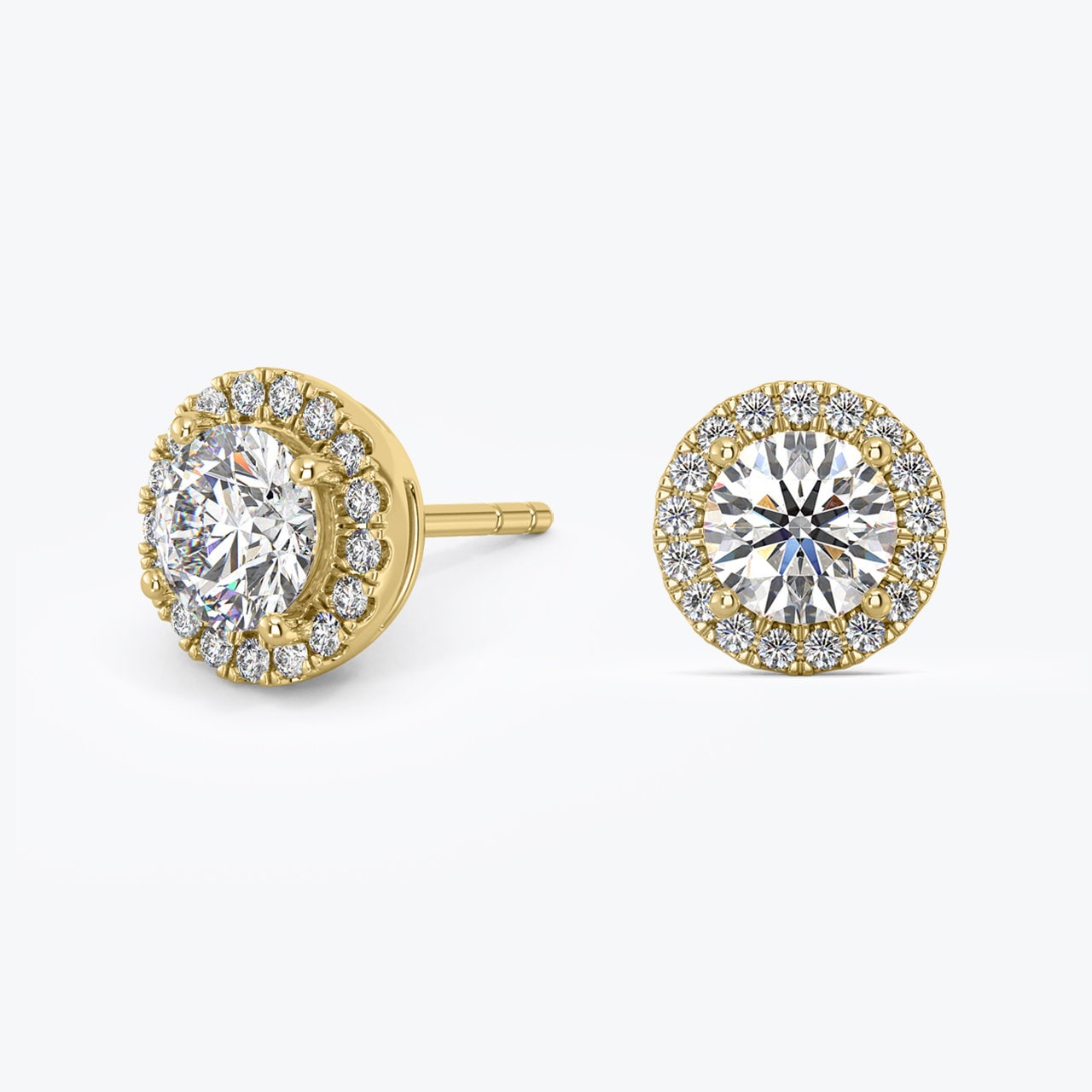 1.5 Carat  Round Ideal Cut Lab Grown Diamond Stud Earrings, Lab Grown Diamond Earrings, 14k Diamond Earring, Lab Grown Diamond Stud Earrings