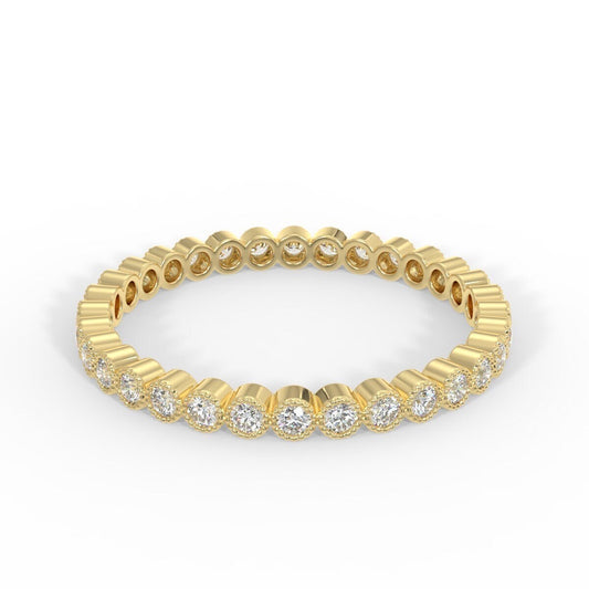 Diamond Bezel Eternity Ring in 14k Gold