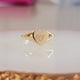 14k Solid Gold Heart Shape Signet Ring