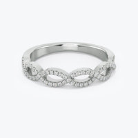 Diamond Wedding Infinity Band Stylish Criss Cross Twist Diamond Ring