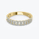 14k Gold Pave Diamond Cuban Chain Ring