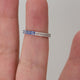 White Diamond & Blue Sapphire Full Eternity Wedding Band For Women