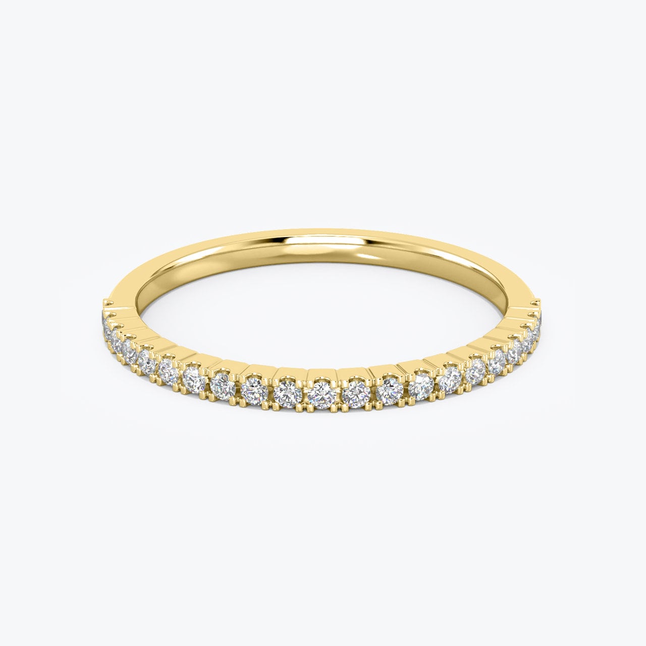 Diamond Eternity Ring, 14k Gold Half Eternity Diamond Wedding Ring, Stackable Diamond Ring, 0.22Ct Natural diamond, White, Rose, Anniversary