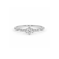 Dainty engagement ring for women in 14k gold (0.25 Ctw)