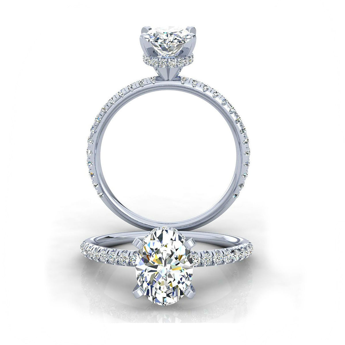 Oval Shape Diamond Engagement Ring