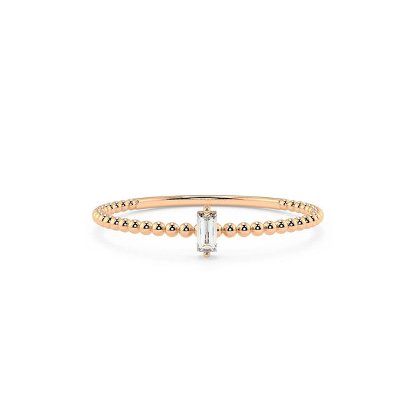 Baguette Diamond Solitaire Ring