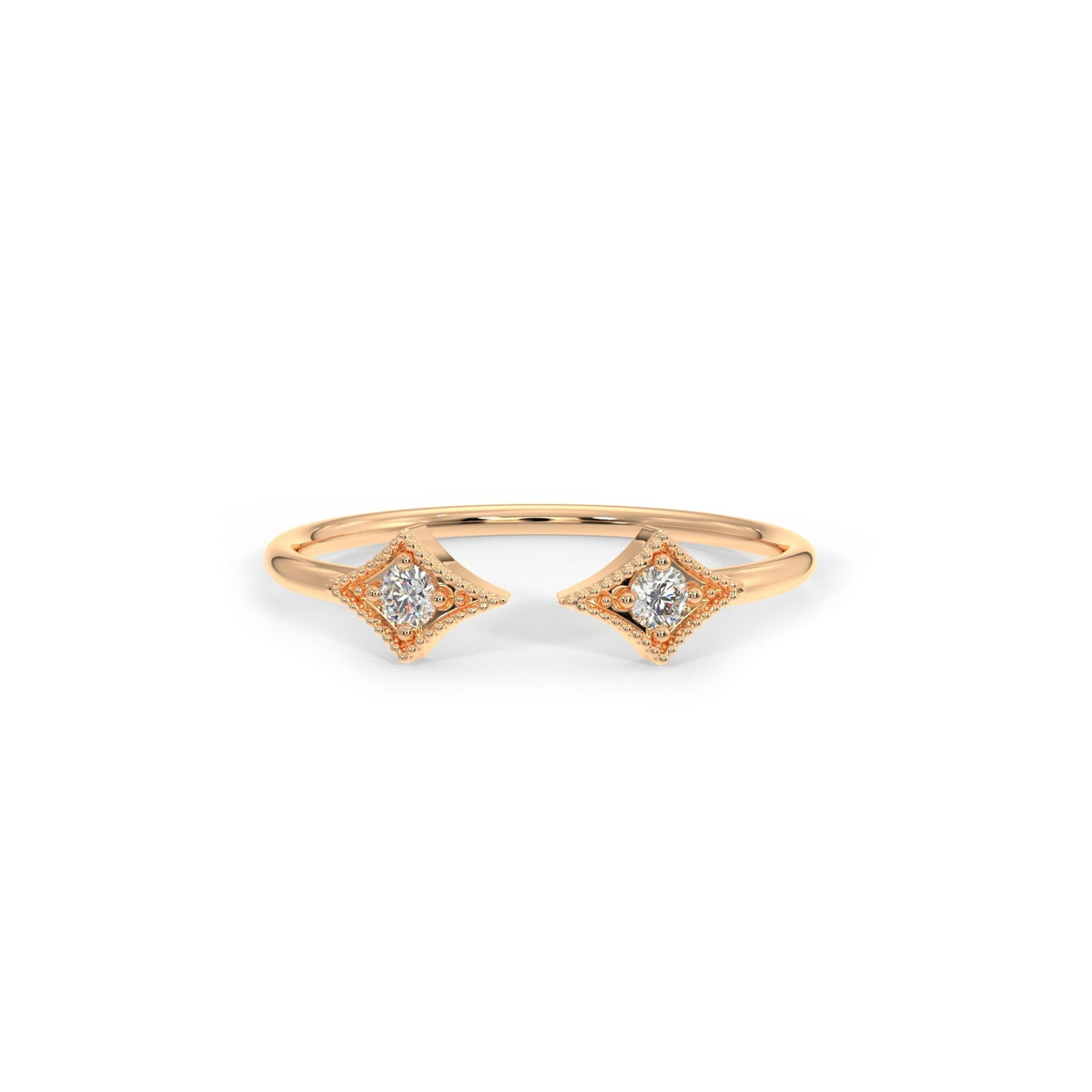 Dual Diamond Stackable Ring