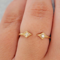 Dual Diamond Stackable Ring