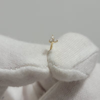 Diamond Nose Stud, Solid Gold Nose Stud, Triangle Nose Stud, Dainty Nose Stud, 14k Gold Nose Ring, Triangle Stud, Diamond Nose Pin