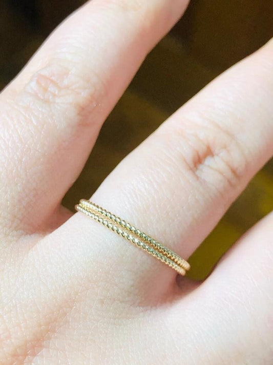 14k Gold Twisted Wedding Band