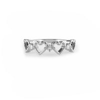 Four Hearts Diamond Ring