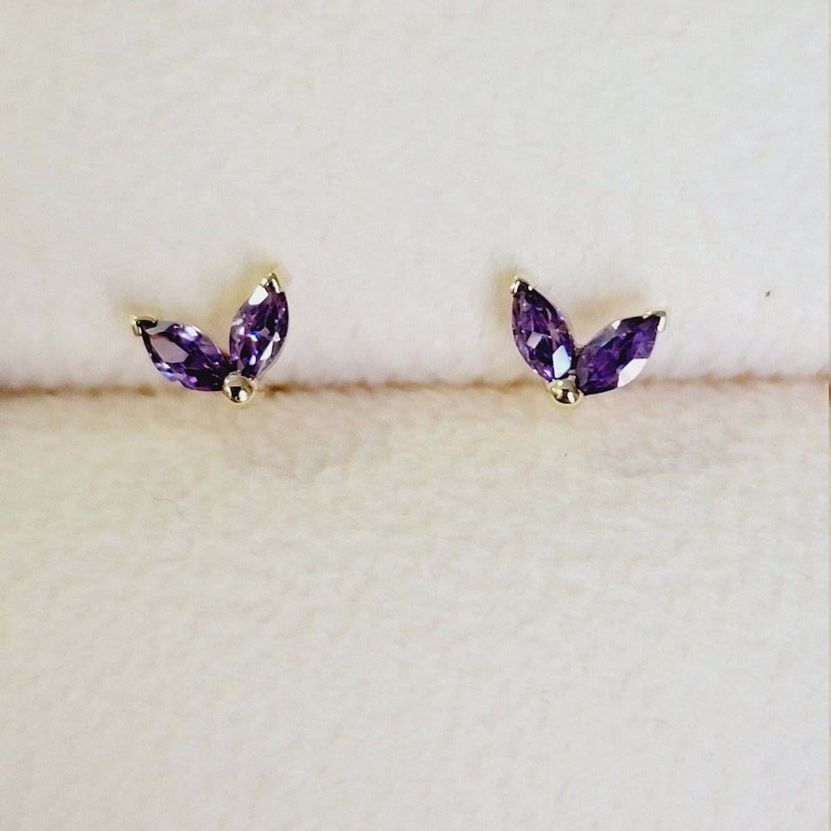 Tiny Marquise Birthstone Stud Earrings