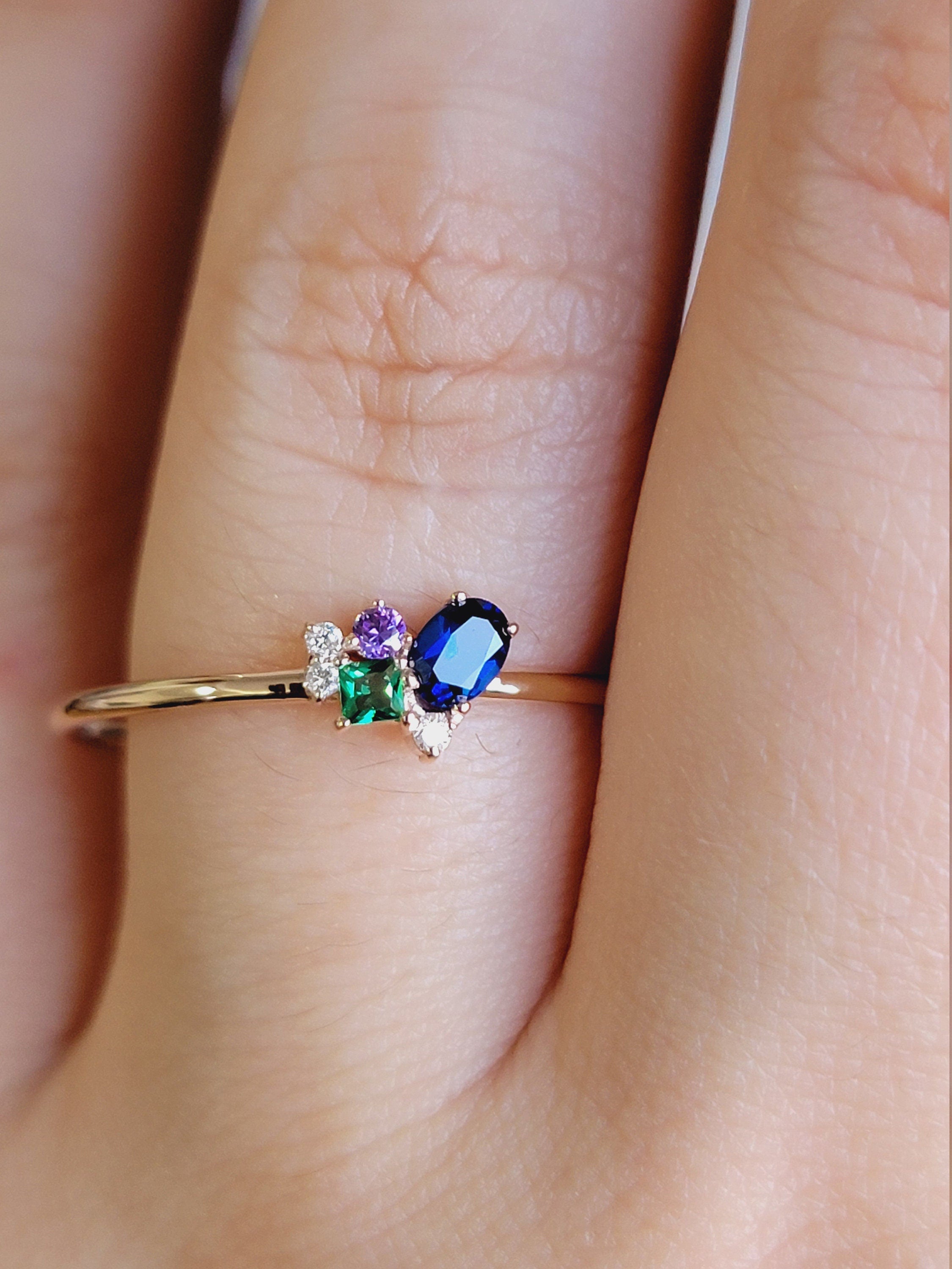 Birthstone deals cluster ring