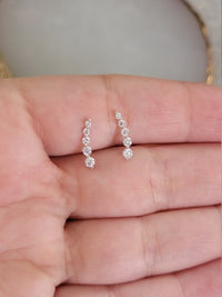 Diamond Ear Climber Earrings