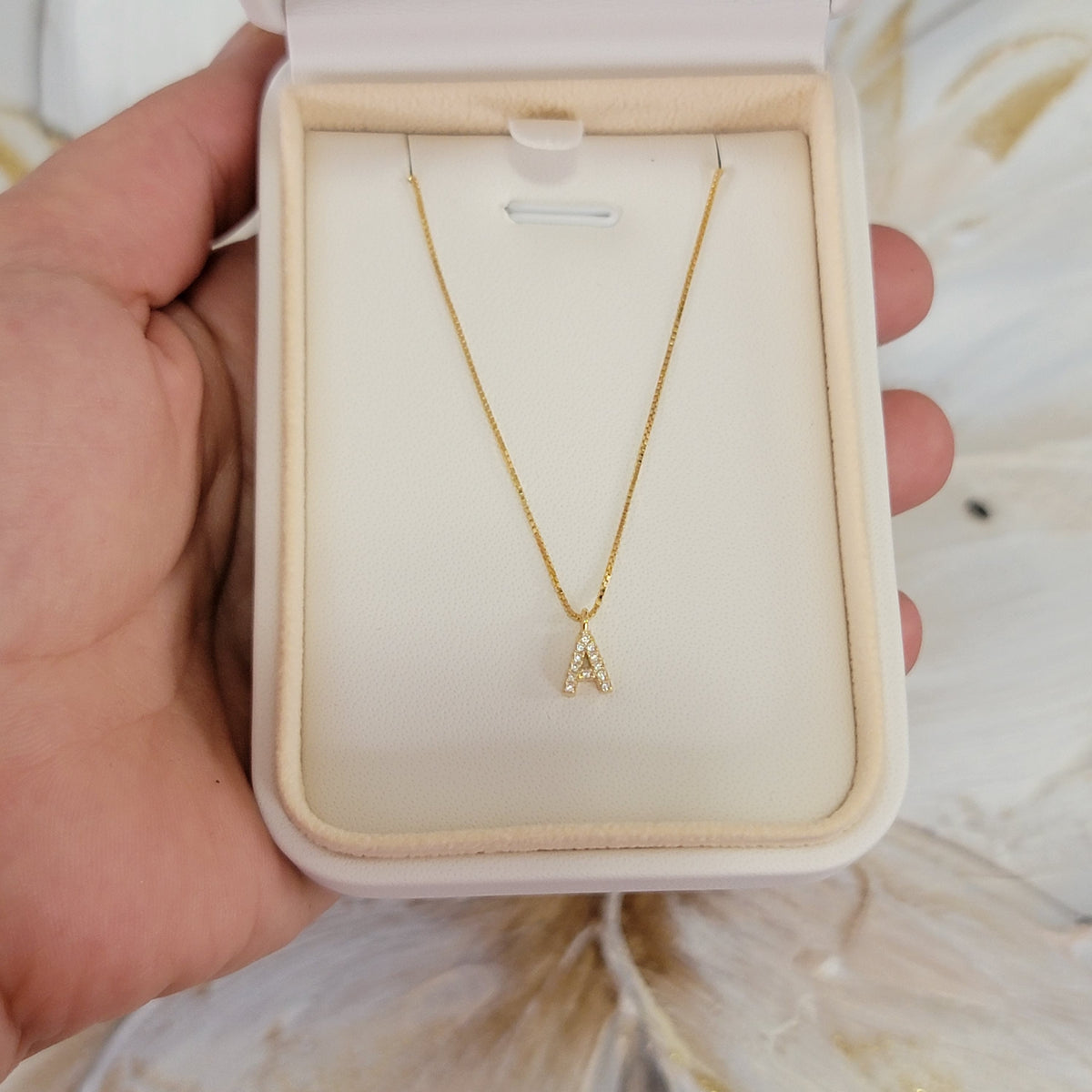 Minimalist Initial Diamond Necklace