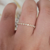 Half Eternity Diamond Wedding Rings in 14k Yellow Gold