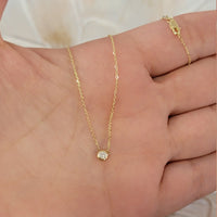 Diamond Necklace, Solitaire Necklace, Minimalist Necklace, Charm Necklace, Gold Necklace, Necklace for Women, Dainty Necklace