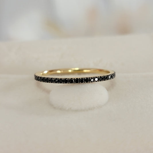 Genuine Black Diamond Eternity Ring