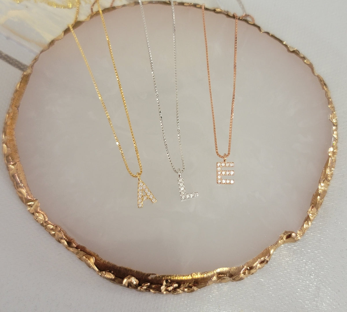 Minimalist Initial Diamond Necklace