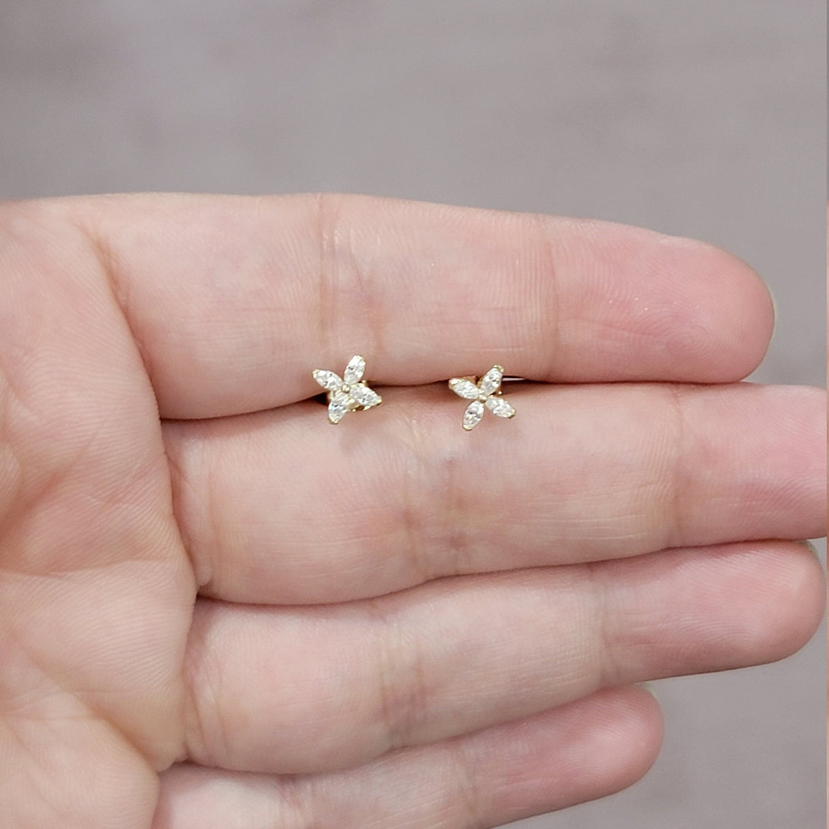 Minimalist Marquise Diamond  Earrings