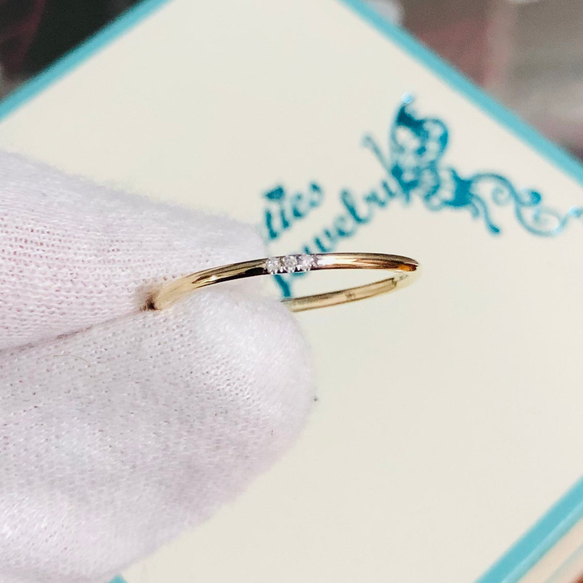 Minimalist Ring, Diamond Ring, 14k Gold Ring, Diamond Wedding Ring, Stackable Rings, Diamond Wedding Band, 14k Rose Gold Band, Dainty Ring