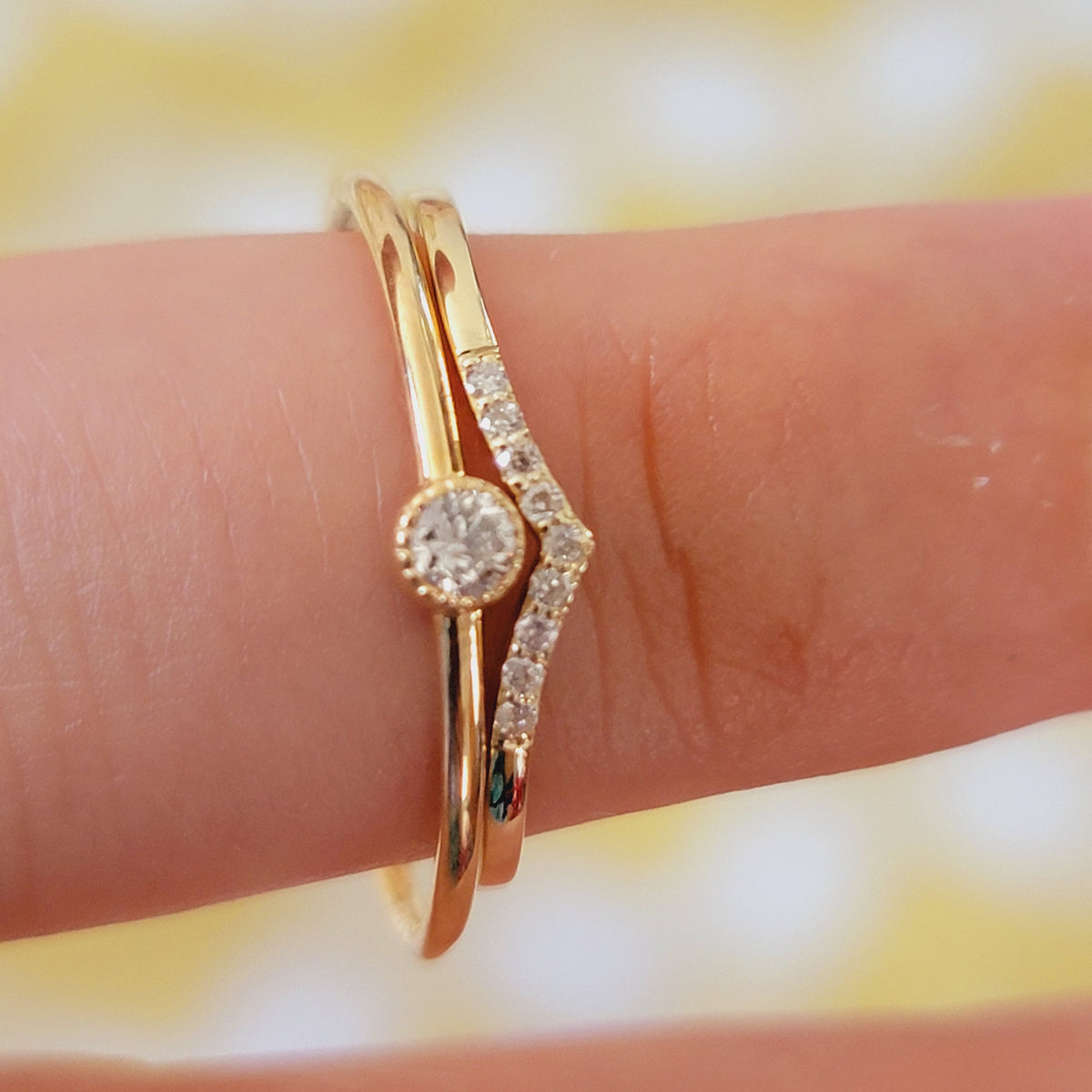 Diamond Chevron Ring