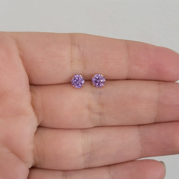 Amethyst Earrings in 14k Gold