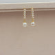 14k Diamond Pearl Earrings