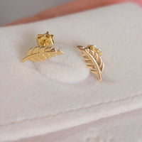 Leaf Earrings, Gold Stud Earrings, Gold Leaf Earrings, Dainty Earrings, Minimalist Earrings, Gift for Her, Small Leaf Earrings