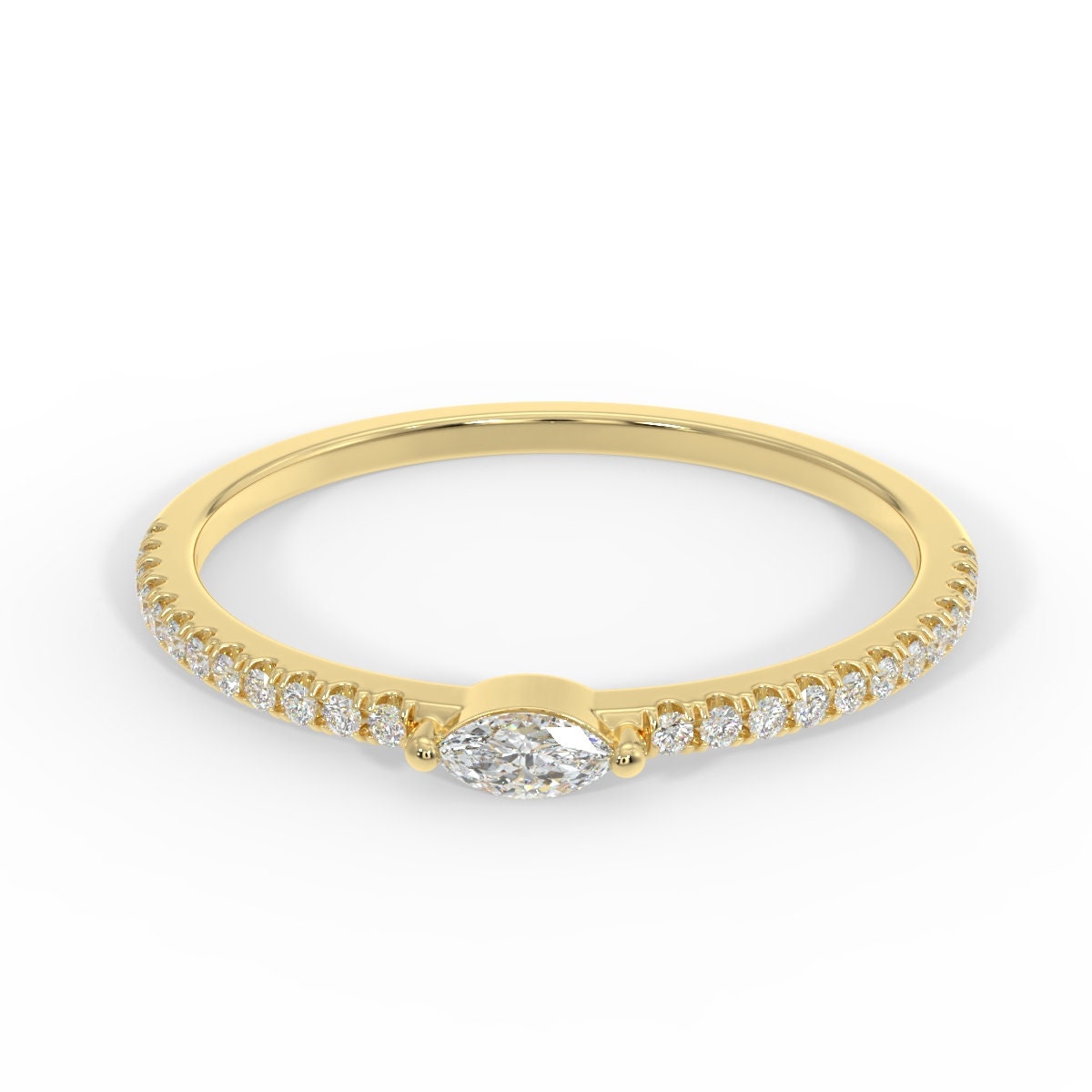 Marquise Diamond Half Eternity Wedding Ring