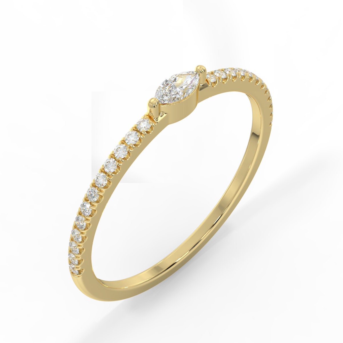 Marquise Diamond Half Eternity Wedding Ring