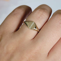 Diamond Pave Signet Ring