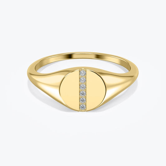 Diamond Pave Signet Ring