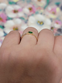 Oval Emerald Diamond Ring